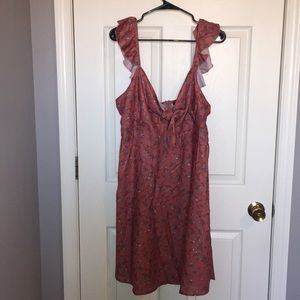 Pink floral design dress